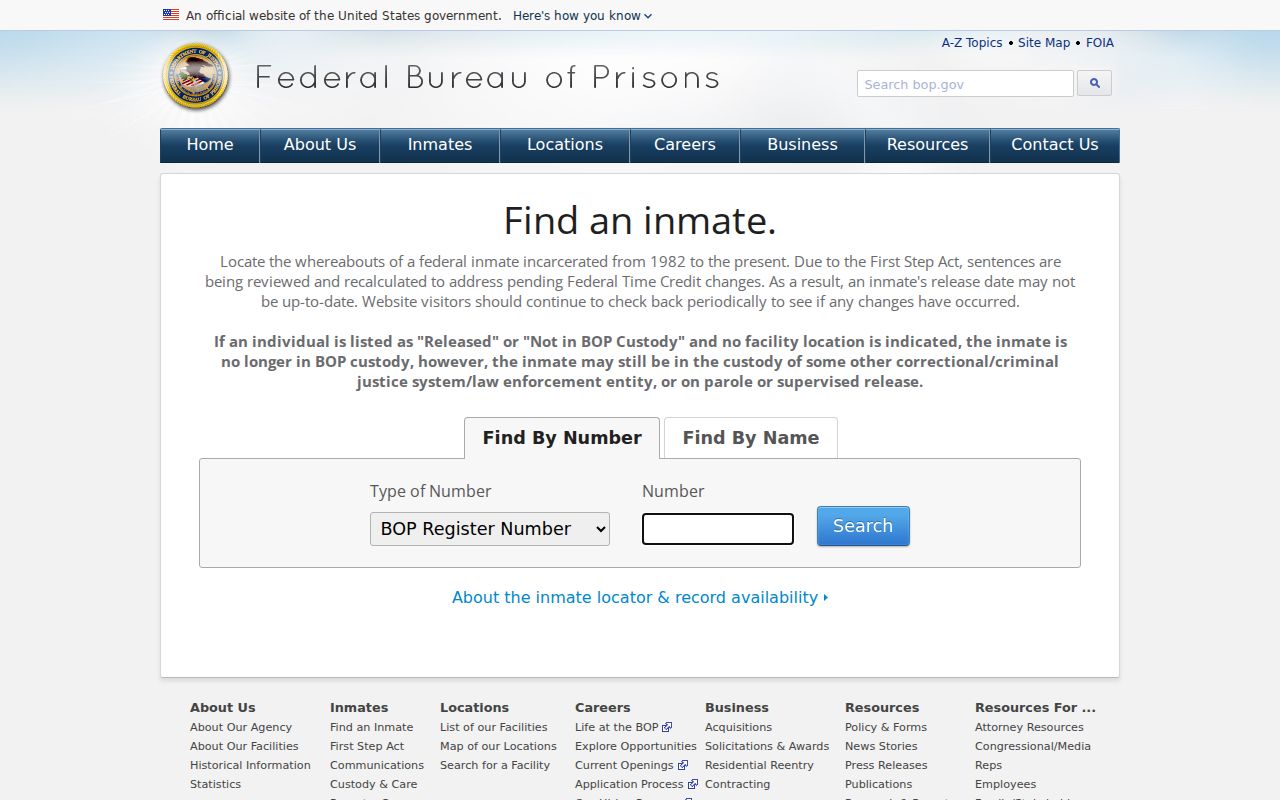 Wyoming County criminal records federal inmate locator