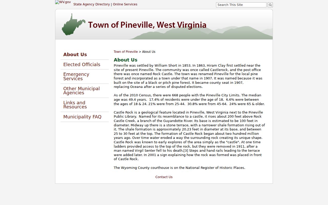 Pineville criminal records and county seat history